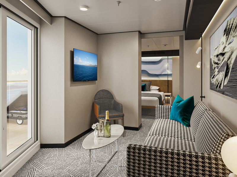 Forward-Facing Suite with Master Bedroom & Large Balcony